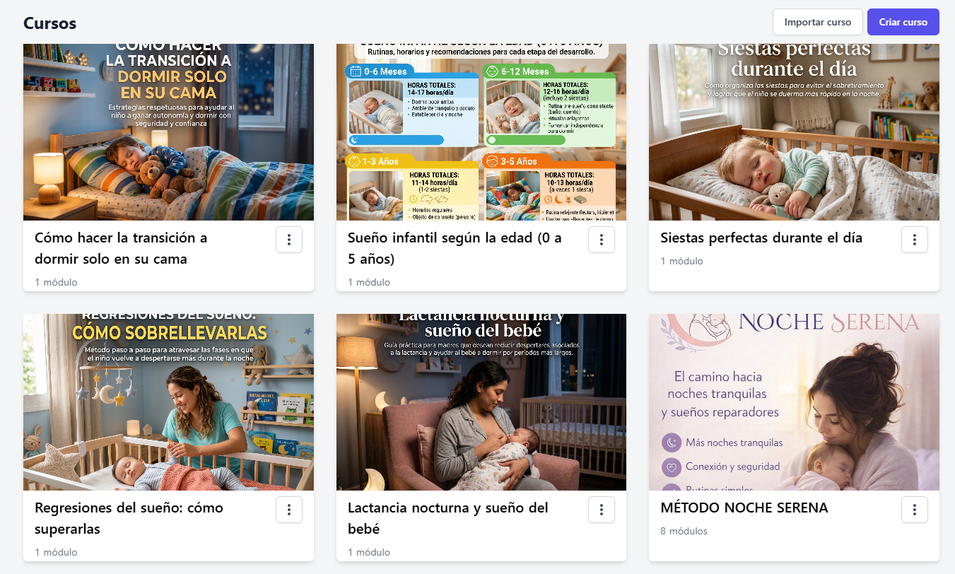 Cursos exclusivos disponibles dentro de la plataforma